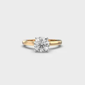 1 Carat round diamond ring