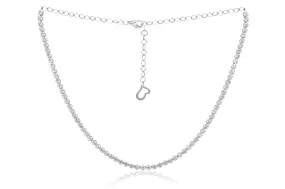 14 kt white gold, 12.5"  diamond choker necklace featuring 2.00 cts tw round diamonds