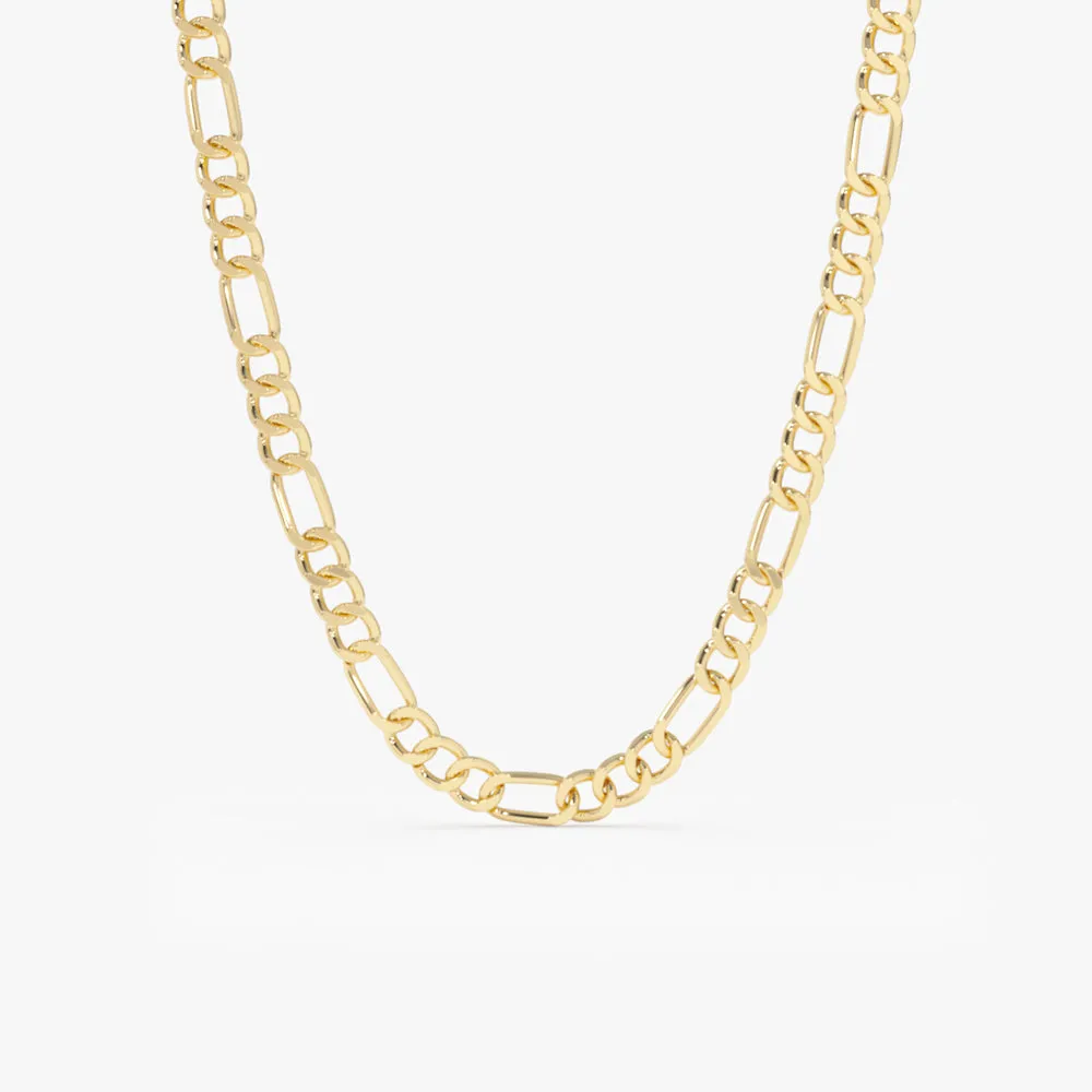 14k Gold 3MM Figaro Chain Necklace