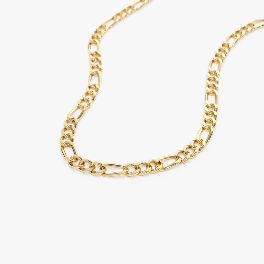 14k Gold 3MM Figaro Chain Necklace