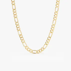 14k Gold 3MM Figaro Chain Necklace