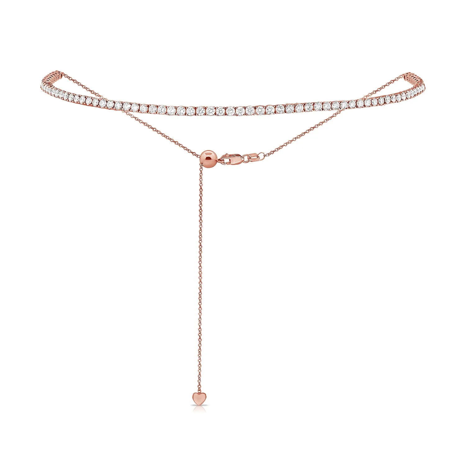 14k Gold & Diamond Adjustable Tennis Choker - 3.00ct