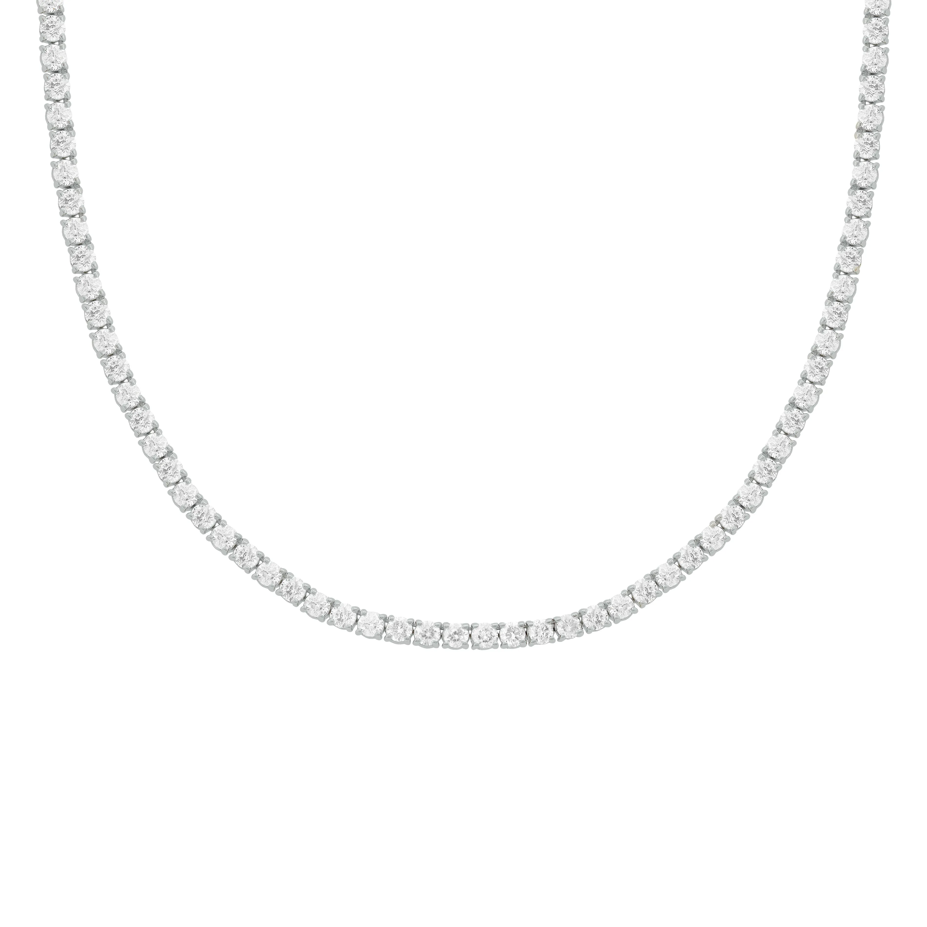 14K GOLD DIAMOND 9.27 CT TENNIS NECKLACE