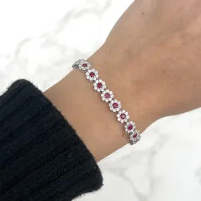 14K GOLD DIAMOND RUBY LAURIE BRACELET