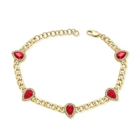 14K GOLD DIAMOND RUBY LENI BRACELET