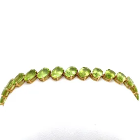 14k Oval Peridot Bracelet