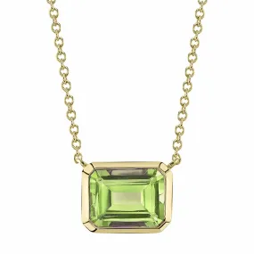 14K Yellow Gold Peridot Necklace