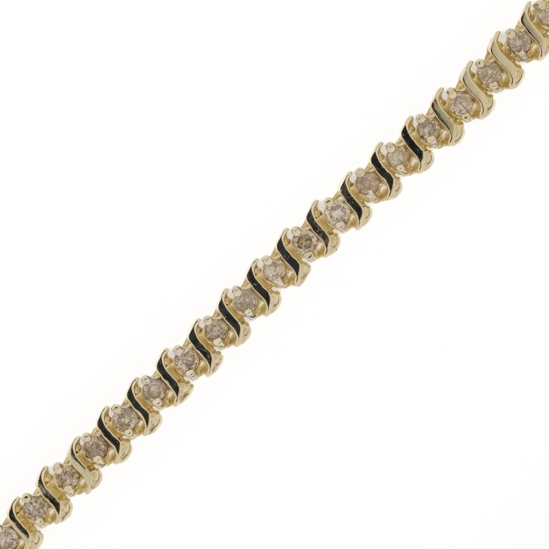 1.50ctw Multi Diamond 7" Tennis Bracelet in 14K Yellow Gold