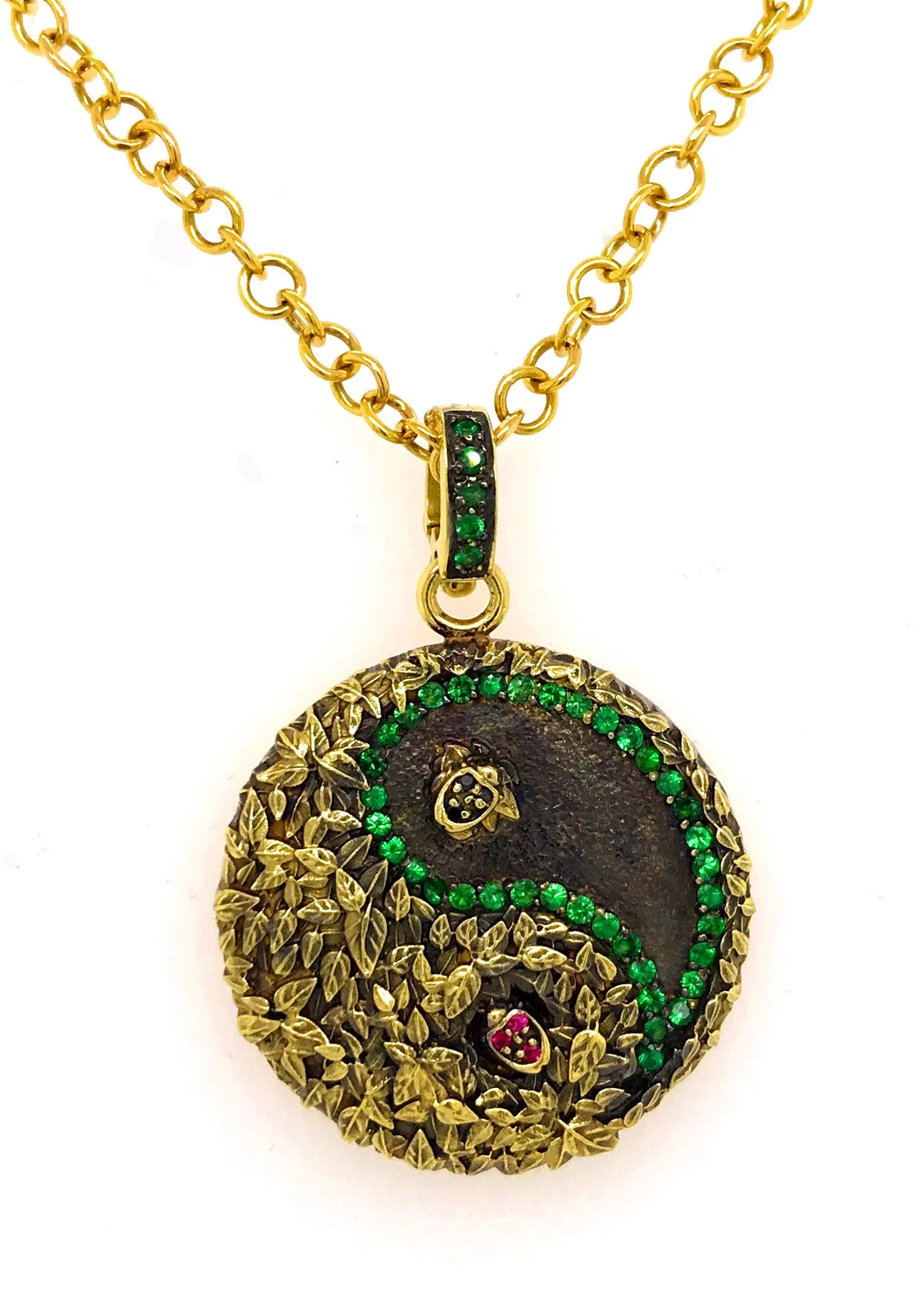 18kt Green Gold Earth Yin Yang Charm