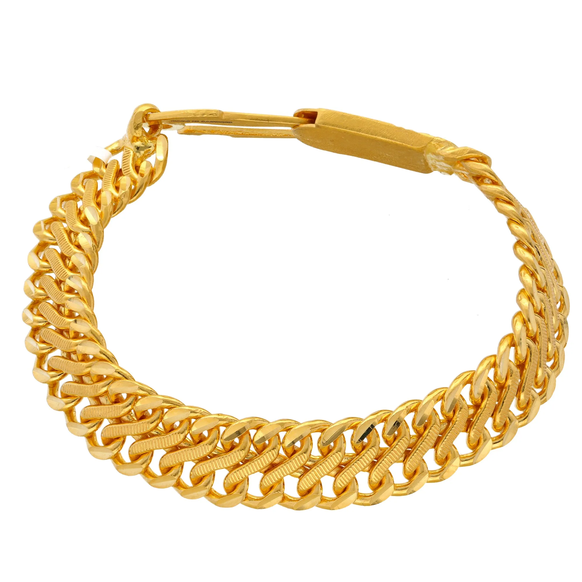 22K Yellow Gold Men's Chain Link Bracelet  (63.1gm)