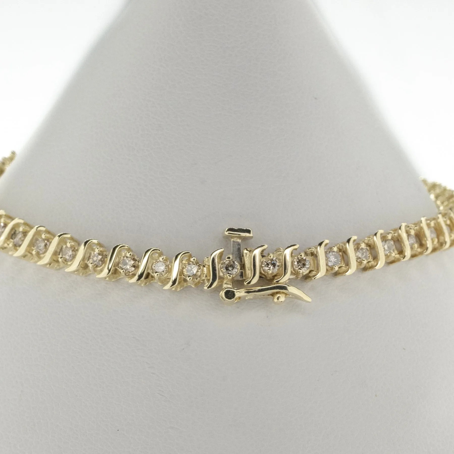 2.50ctw Multi Diamond 7.5" Tennis Bracelet in 10K Yellow Gold