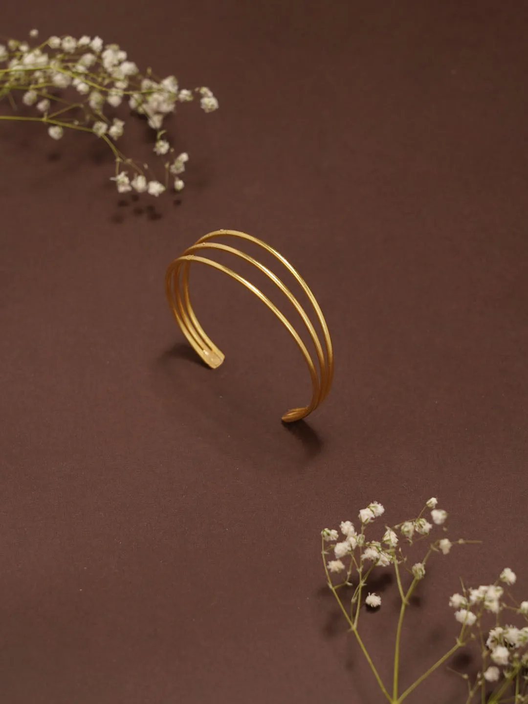 3 Line Adjustable Brass Bracelet