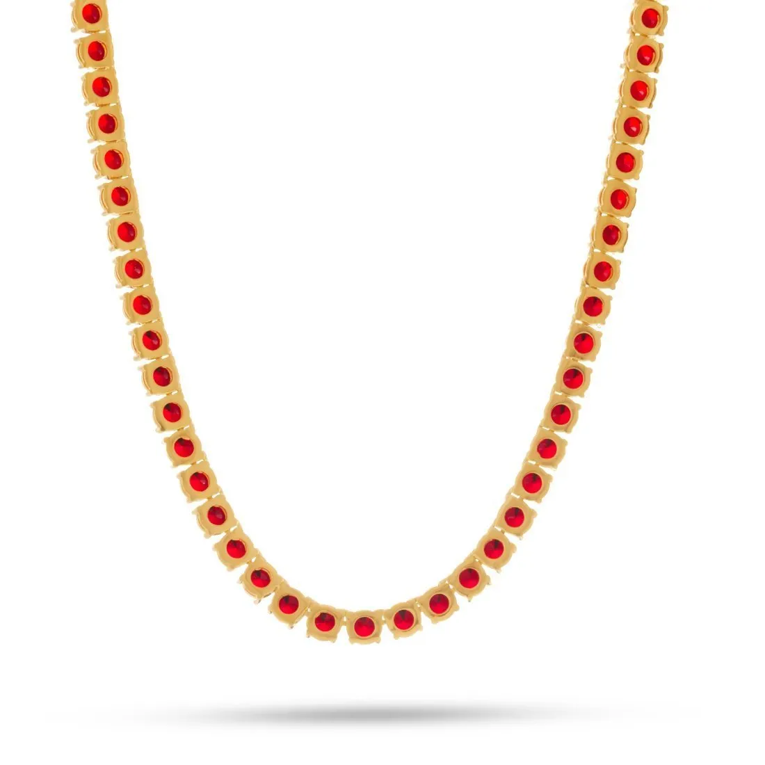 5mm, Ruby Single Row Tennis Chain