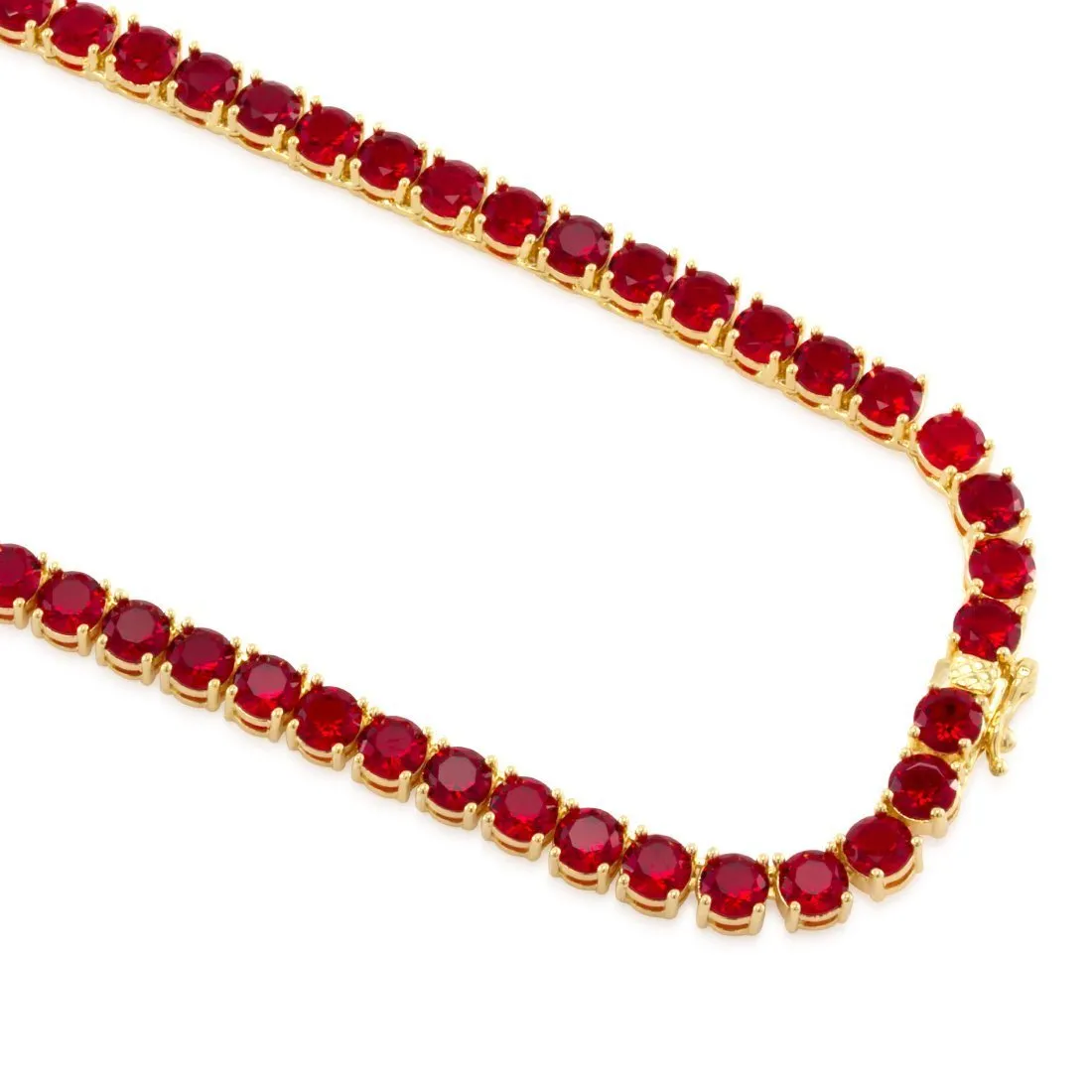 5mm, Ruby Single Row Tennis Chain