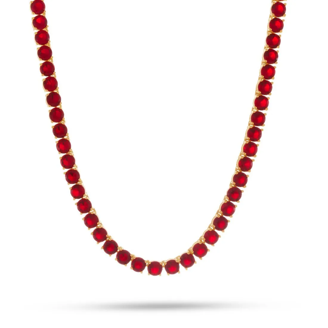 5mm, Ruby Single Row Tennis Chain