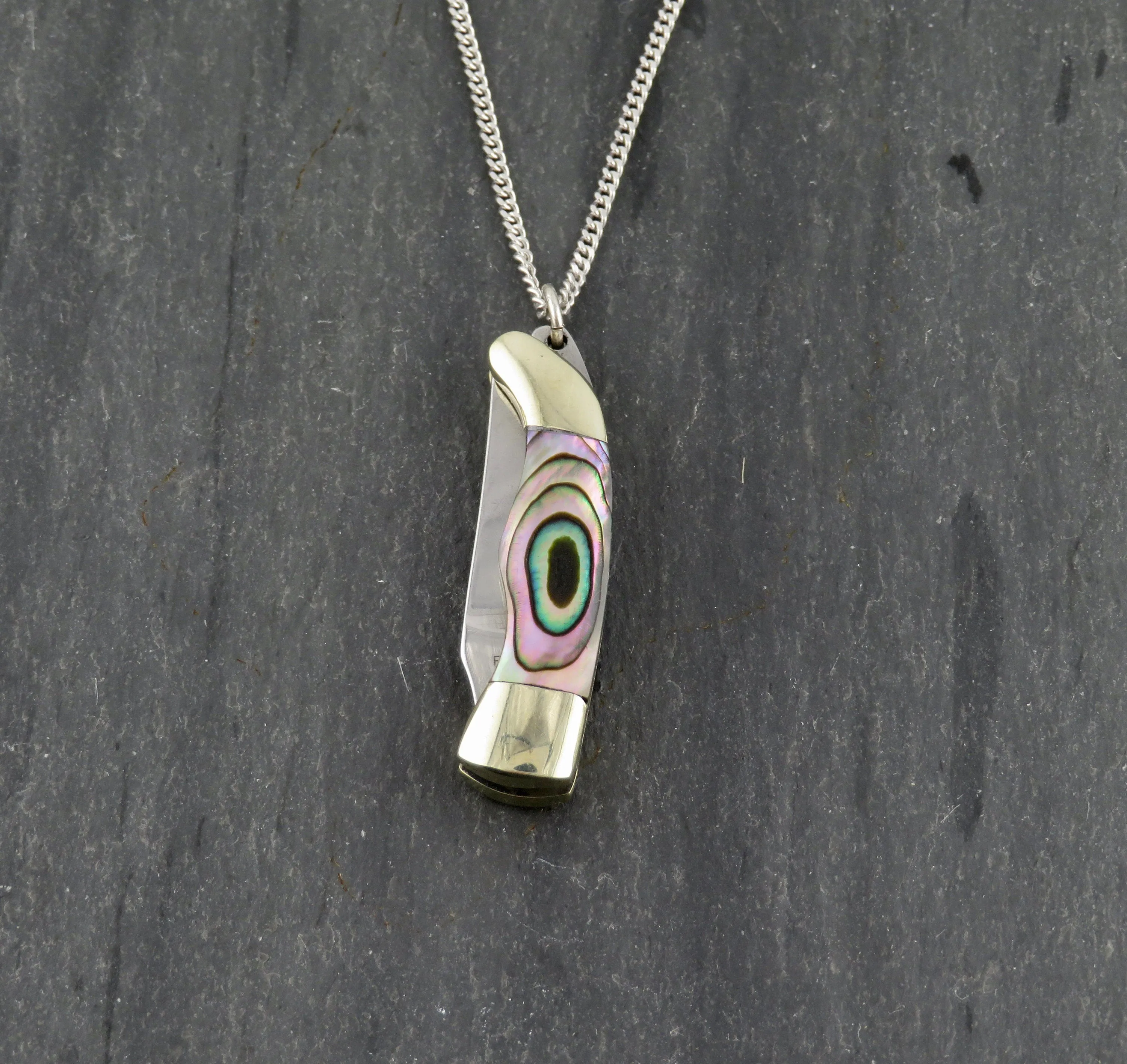 Abalone Mini Knife Necklace - Large