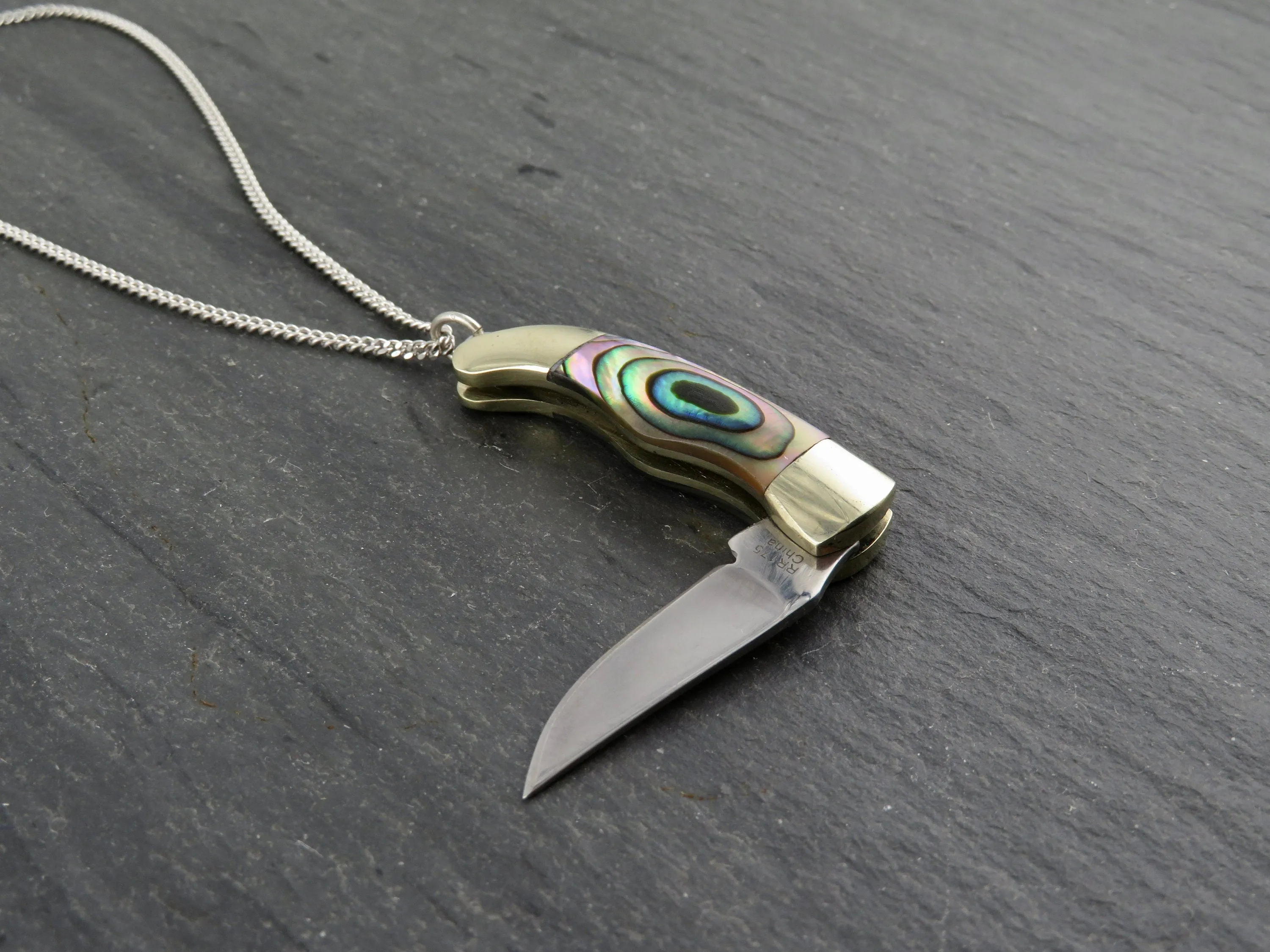 Abalone Mini Knife Necklace - Large