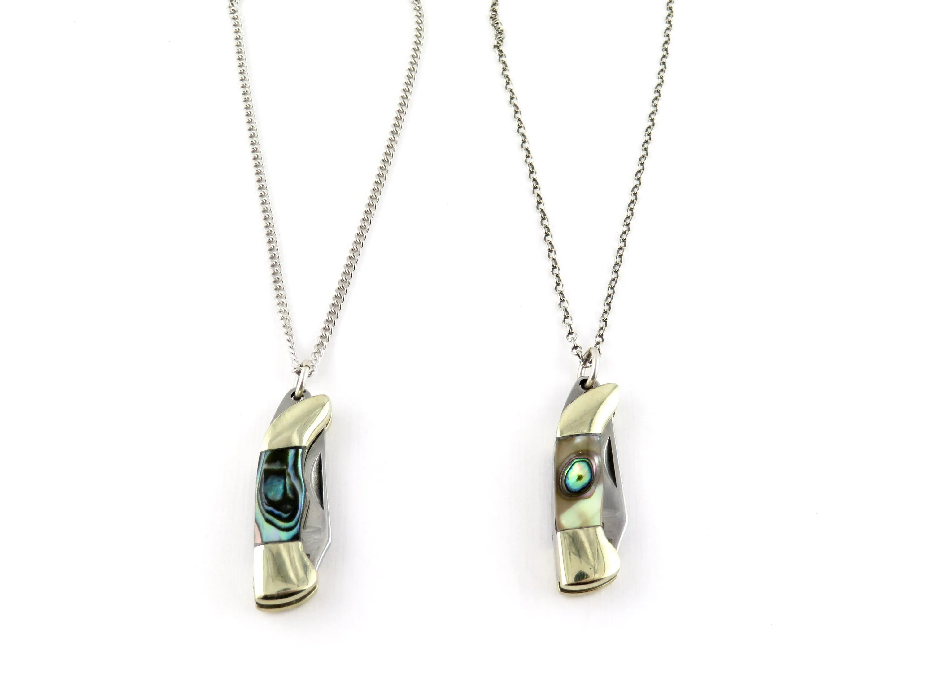 Abalone Mini Knife Necklace - Medium