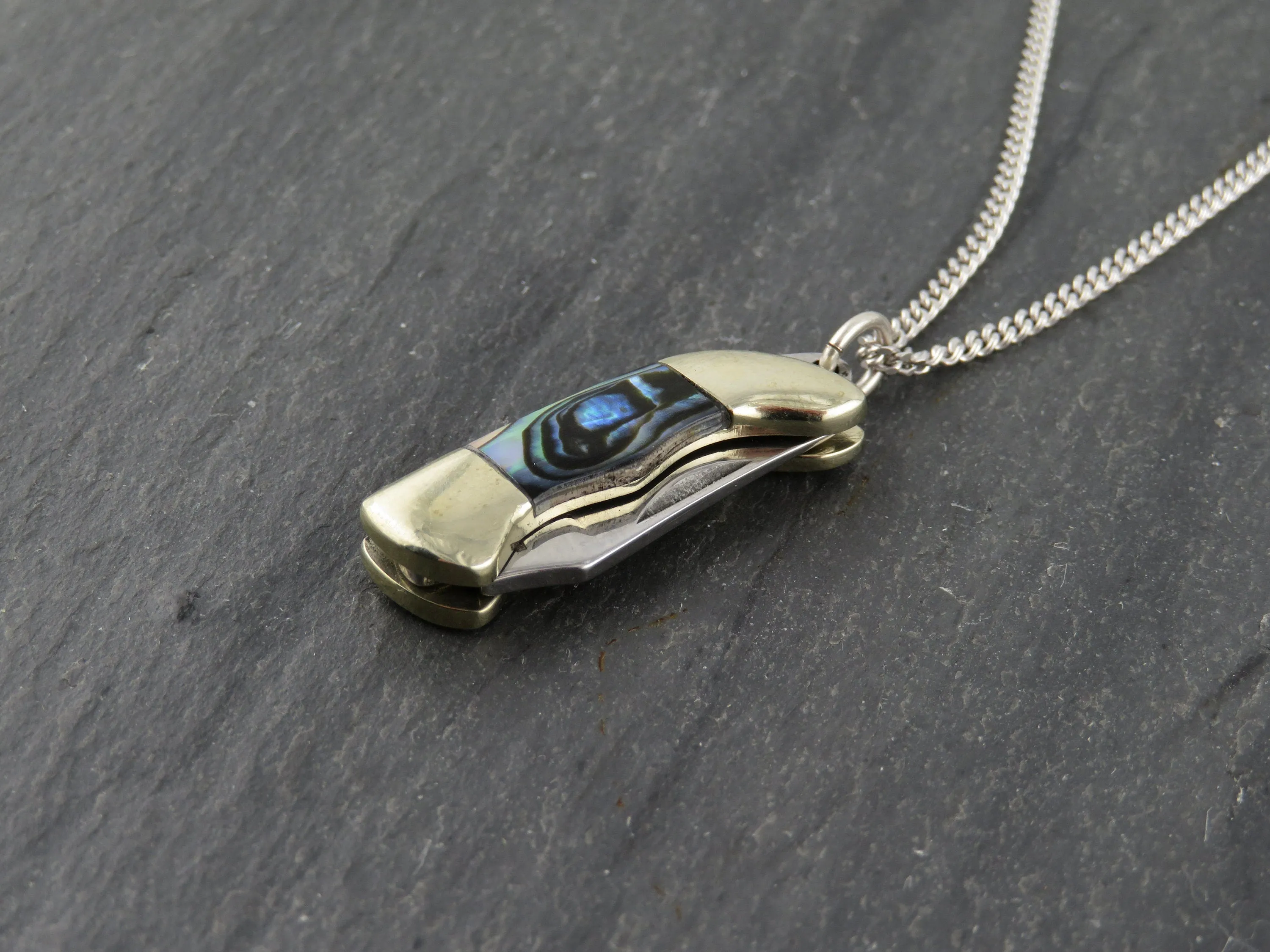 Abalone Mini Knife Necklace - Medium