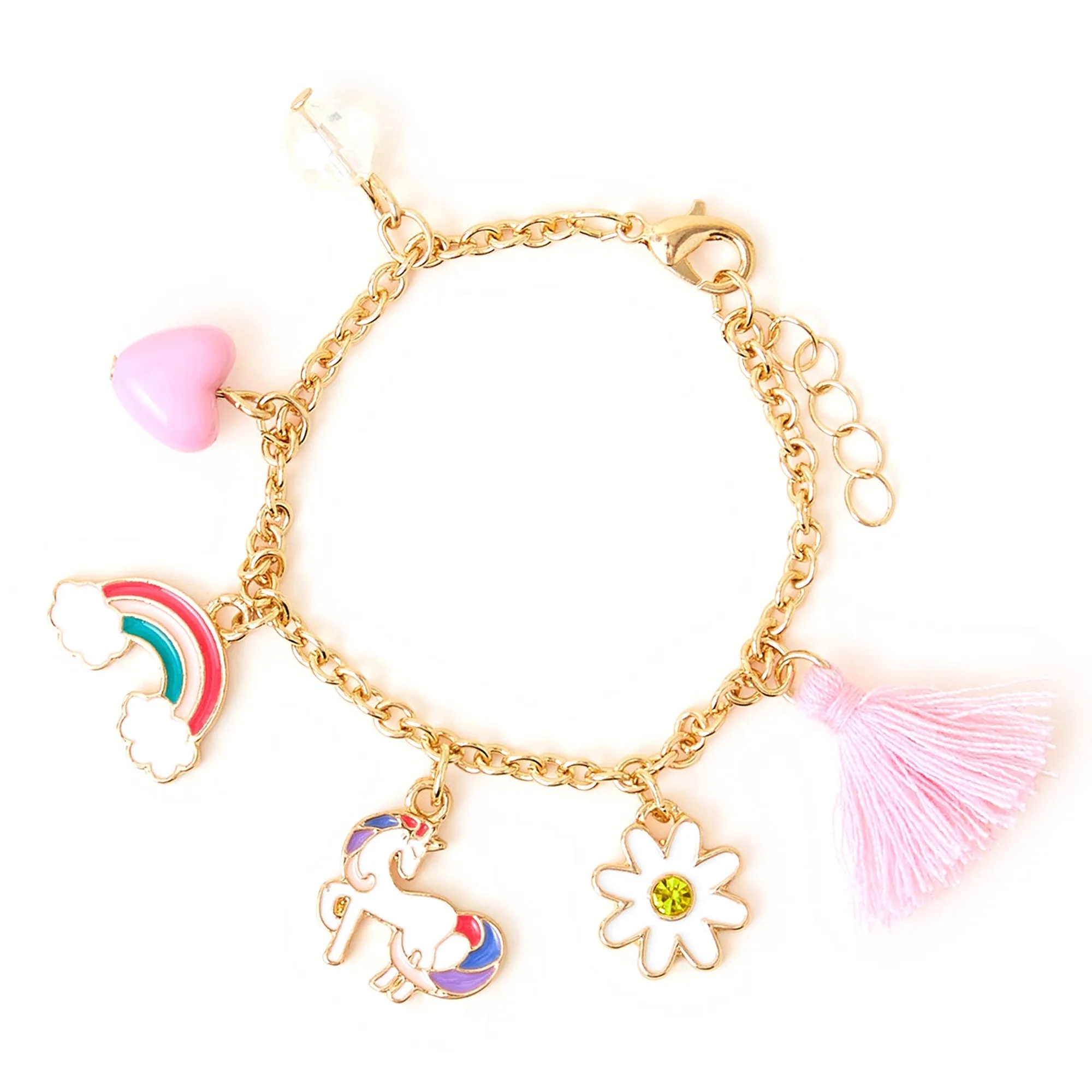 Accessorize London Girl's Multi Unicorn Charm Bracelet