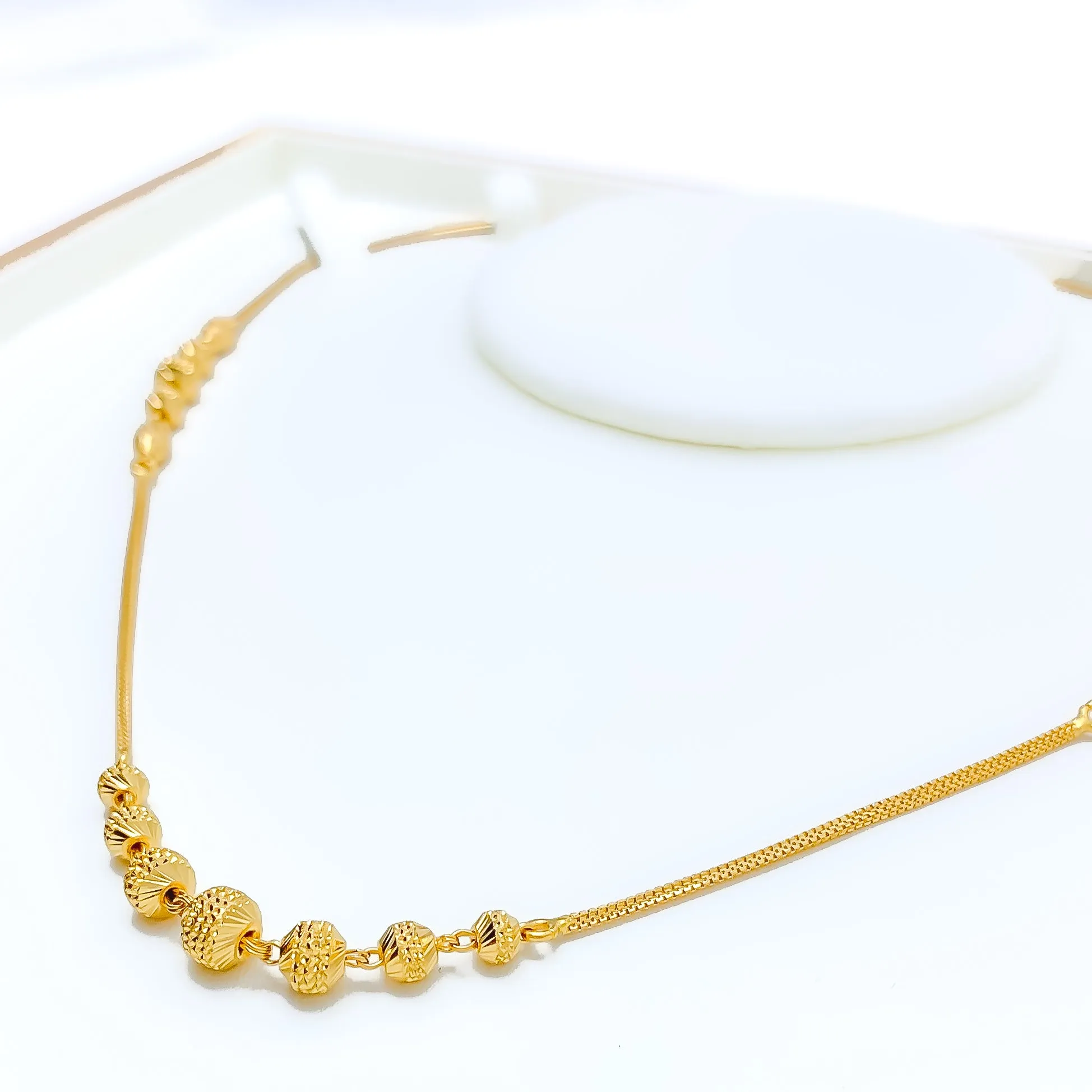 Alternating Charming 22K Gold Orb Necklace