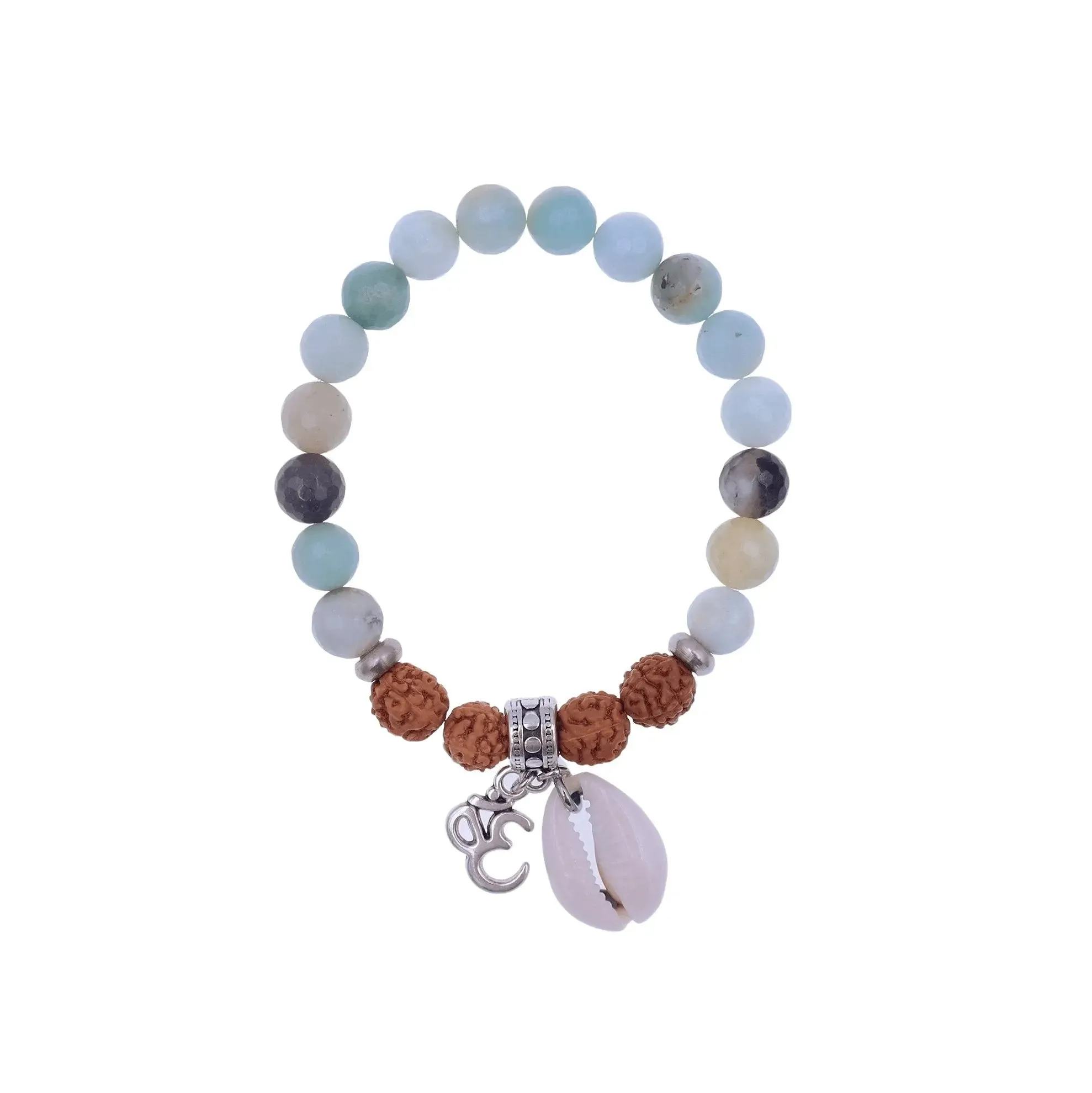 Amazonite Bracelet with Cowrie Shell - Life Bracelet