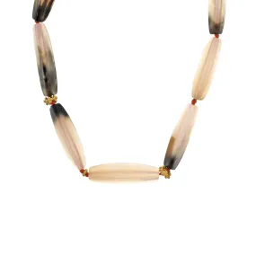 An Elongated Agate Bead Necklace