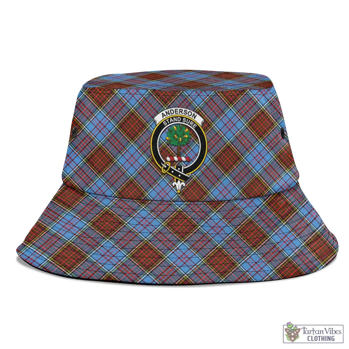 Anderson Modern Tartan Bucket Hat with Family Crest