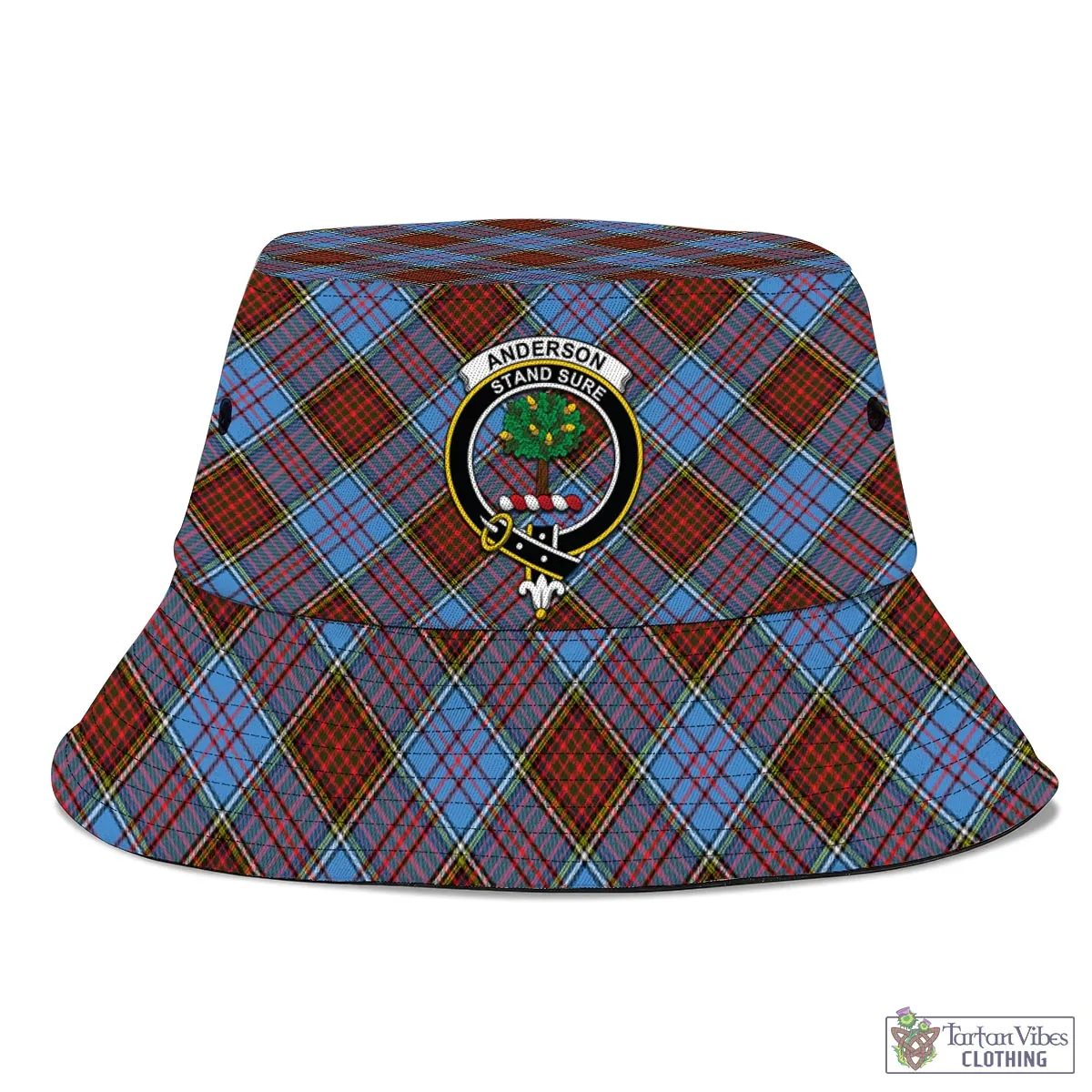 Anderson Modern Tartan Bucket Hat with Family Crest