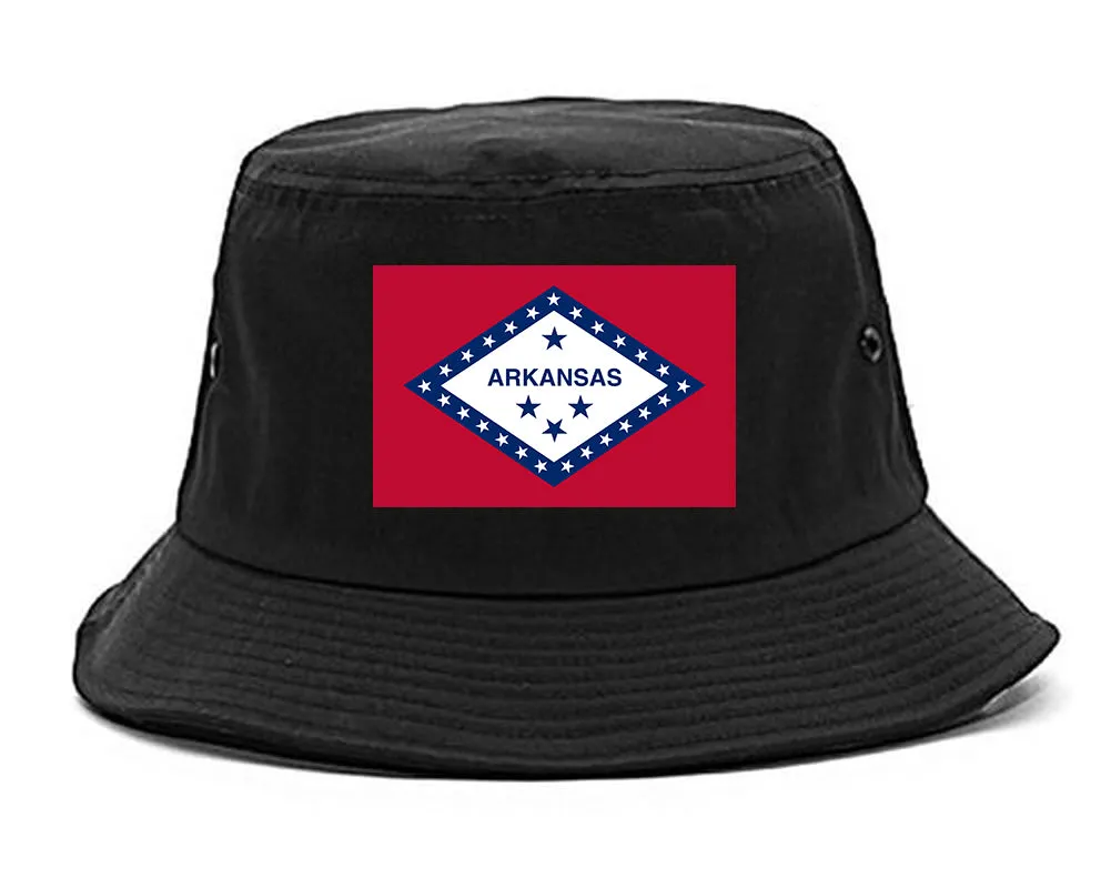 Arkansas State Flag AR Chest Mens Bucket Hat