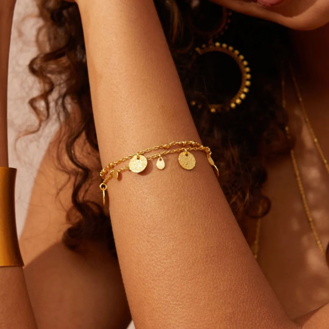 Athens Gold Coin Bracelet