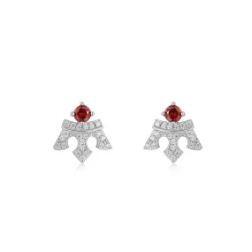 Aurora Crown 925 Sterling Silver Stud Earrings