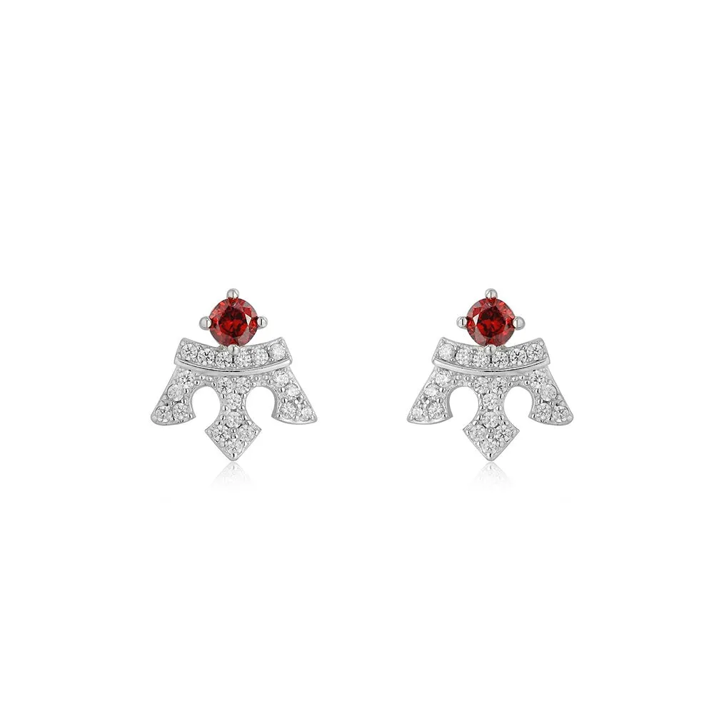 Aurora Crown 925 Sterling Silver Stud Earrings