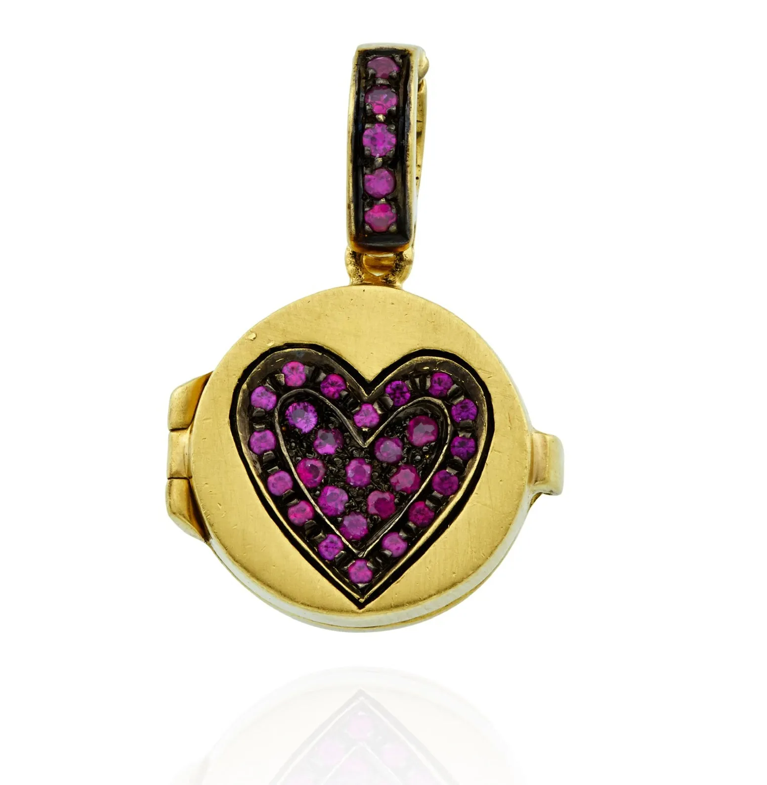 Award-Winning Ruby Love Locket Charm Small