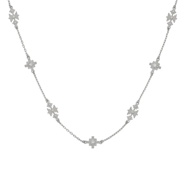 Ayllu Necklace | Sterling Silver | White Zircon