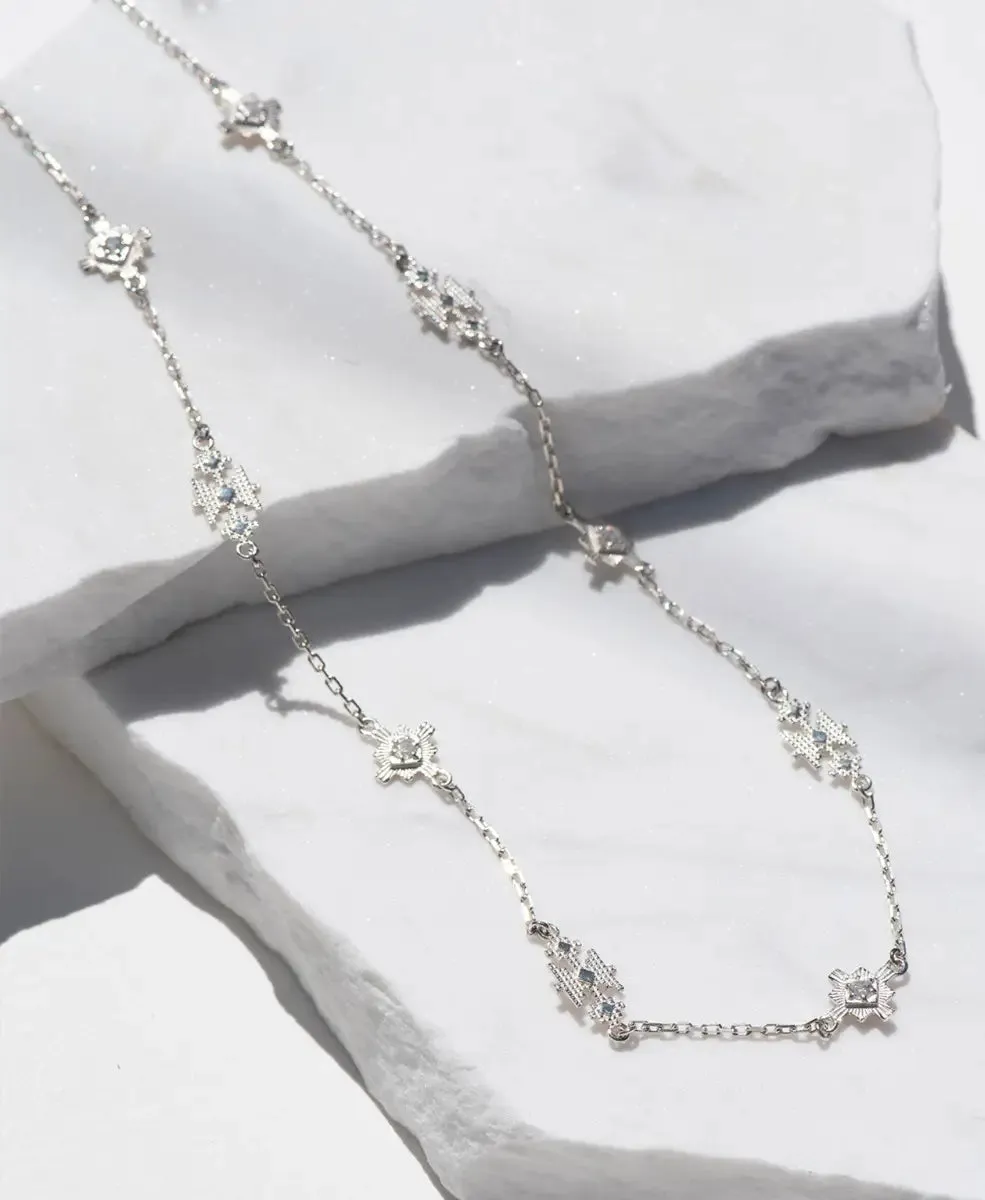 Ayllu Necklace | Sterling Silver | White Zircon