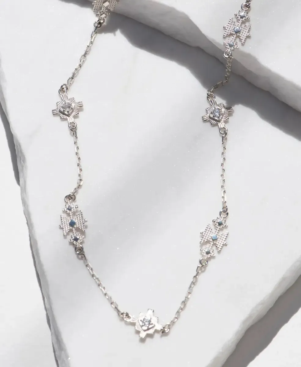 Ayllu Necklace | Sterling Silver | White Zircon