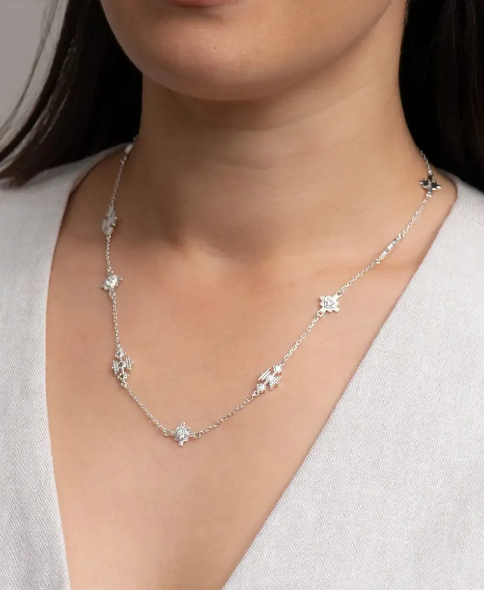 Ayllu Necklace | Sterling Silver | White Zircon