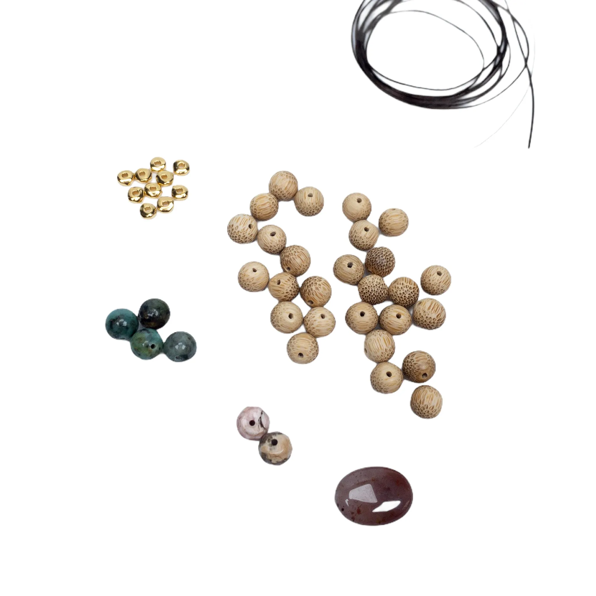 Bamboo Baby: Mixed Gemstone & Bamboo Stretchy Bracelet Kit (KT490)