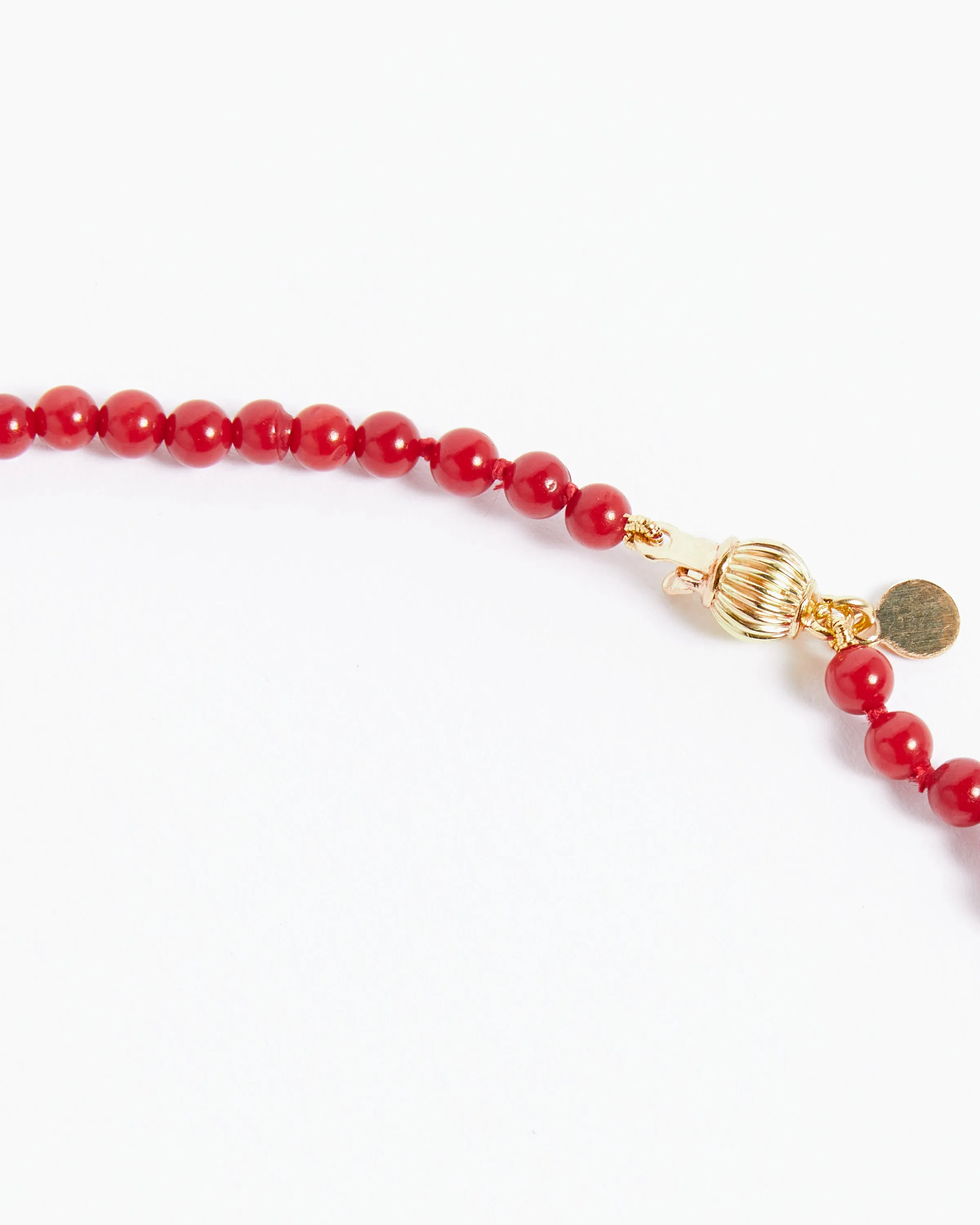 Bamboo Necklace in Red Coral