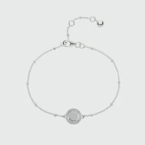 Barcelona Silver April Crystal Birthstone Bracelet