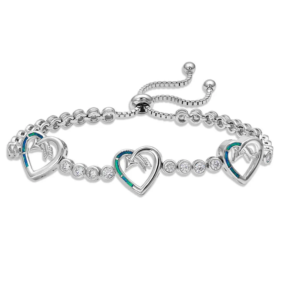 BC3949 Follow Your Arrow Heart Bolo Bracelet by Montana Silversmiths