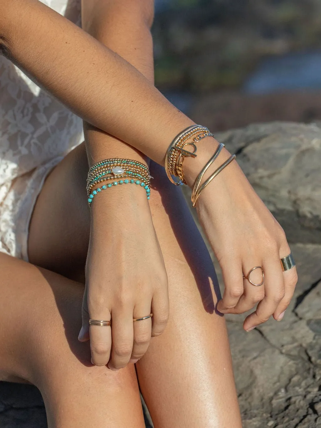 Beaded Turquoise Bracelet - Kalilinoe