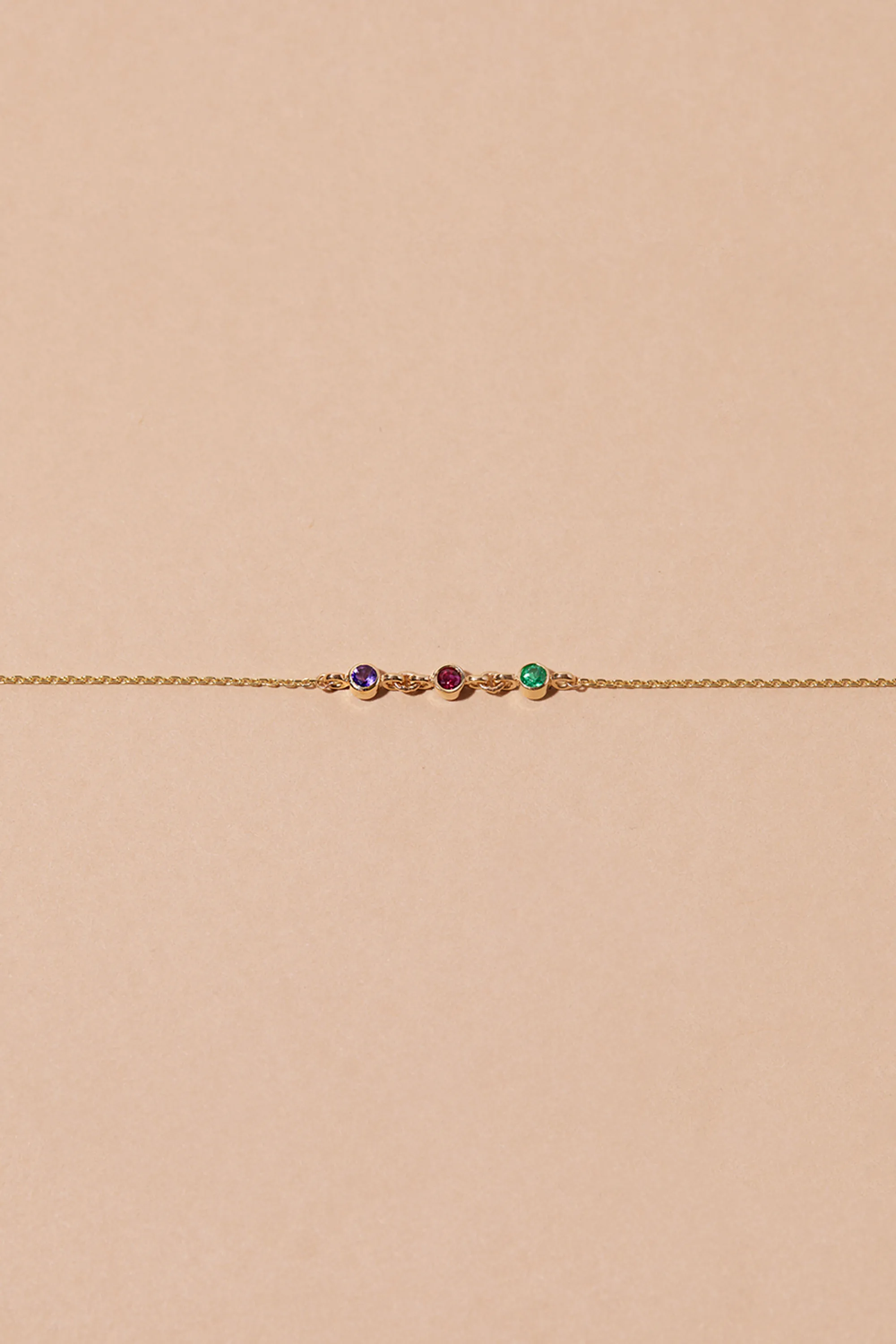 BEZEL BIRTHSTONE BRACELET