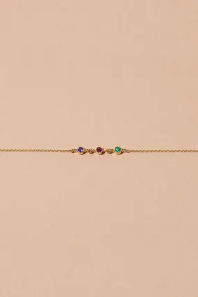 BEZEL BIRTHSTONE BRACELET