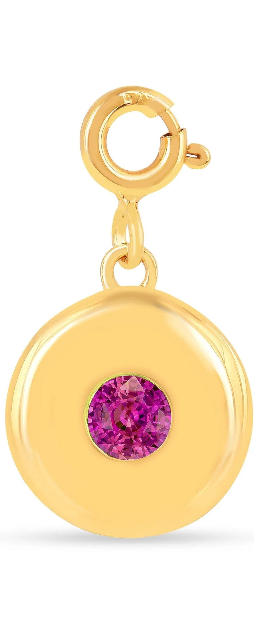 Birthstone Charm Circle Pendant