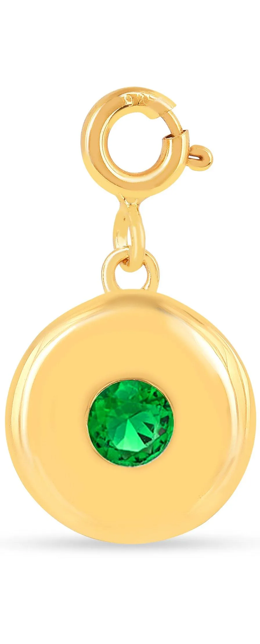 Birthstone Charm Circle Pendant