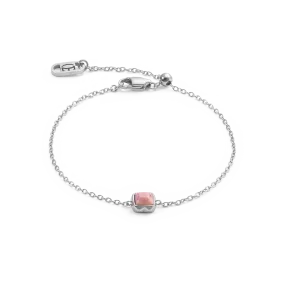 Birthstone July Bracelet Rhodochrosite Silver