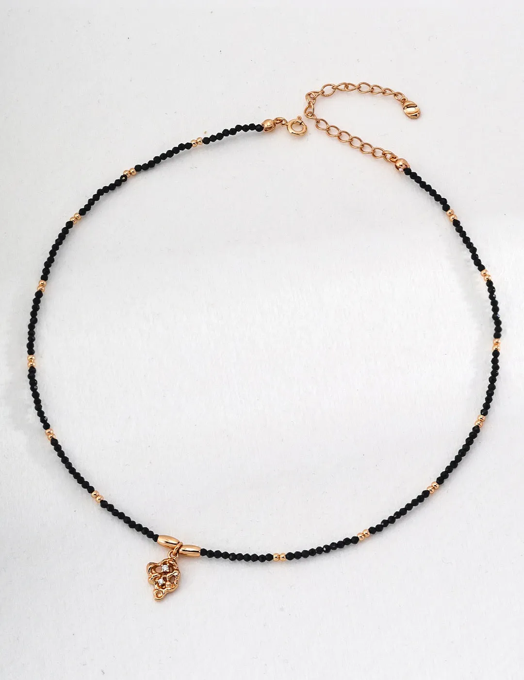 Black Crystal Zircon Necklace