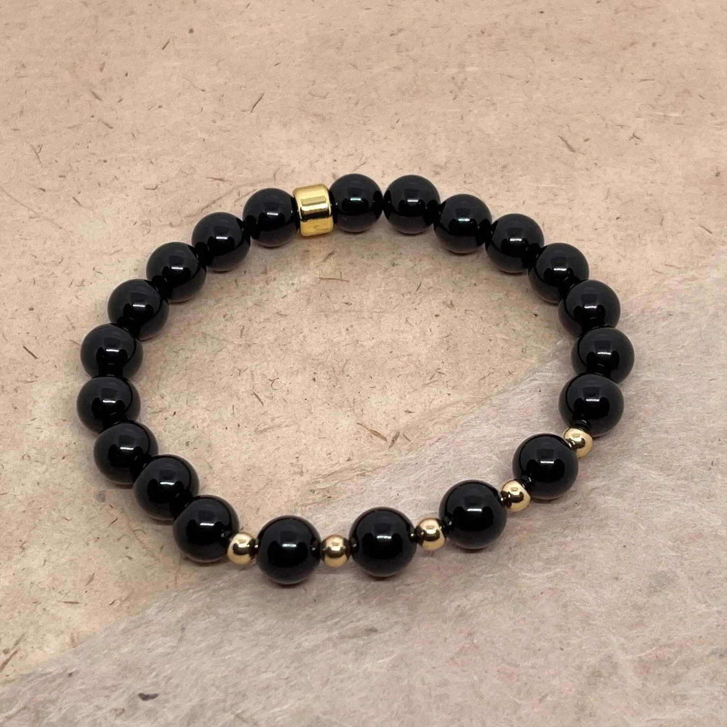 Black Tourmaline Gemstone Bracelet 8mm